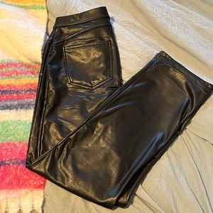 Sanctuary faux leather pants with fleece lining
